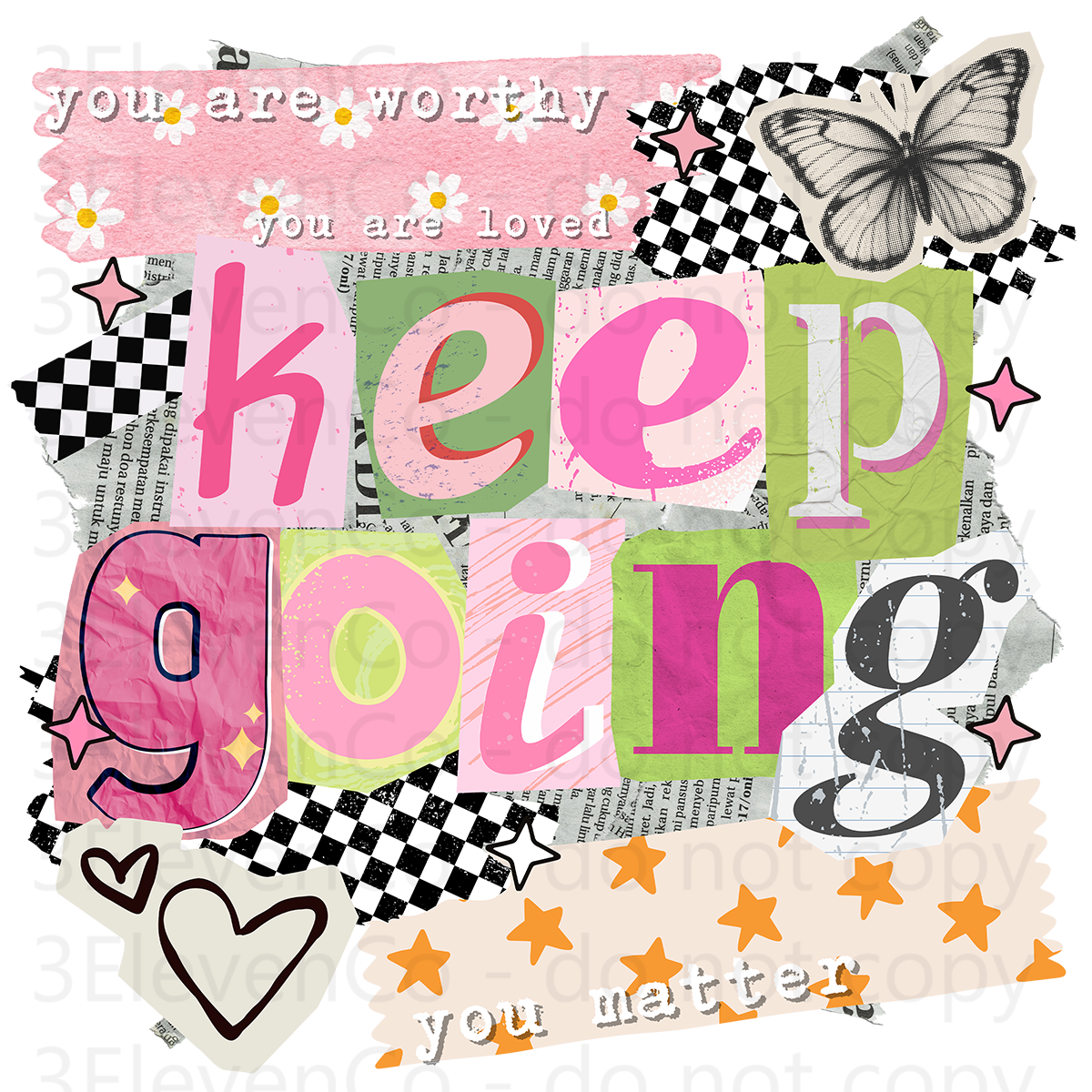 keep going UV DTF decals