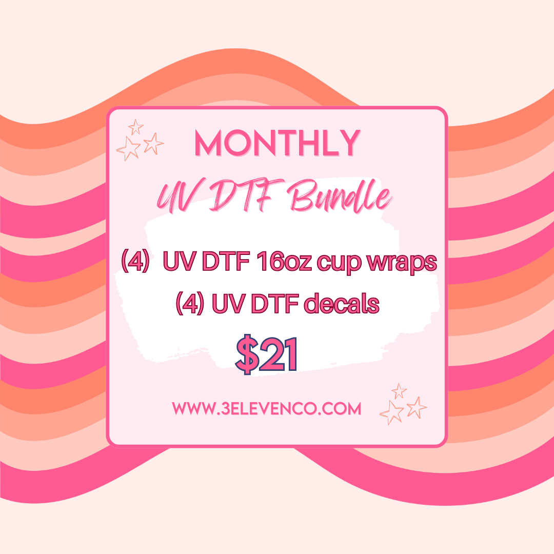 Monthly UV DTF | decals + cup wraps | bundle