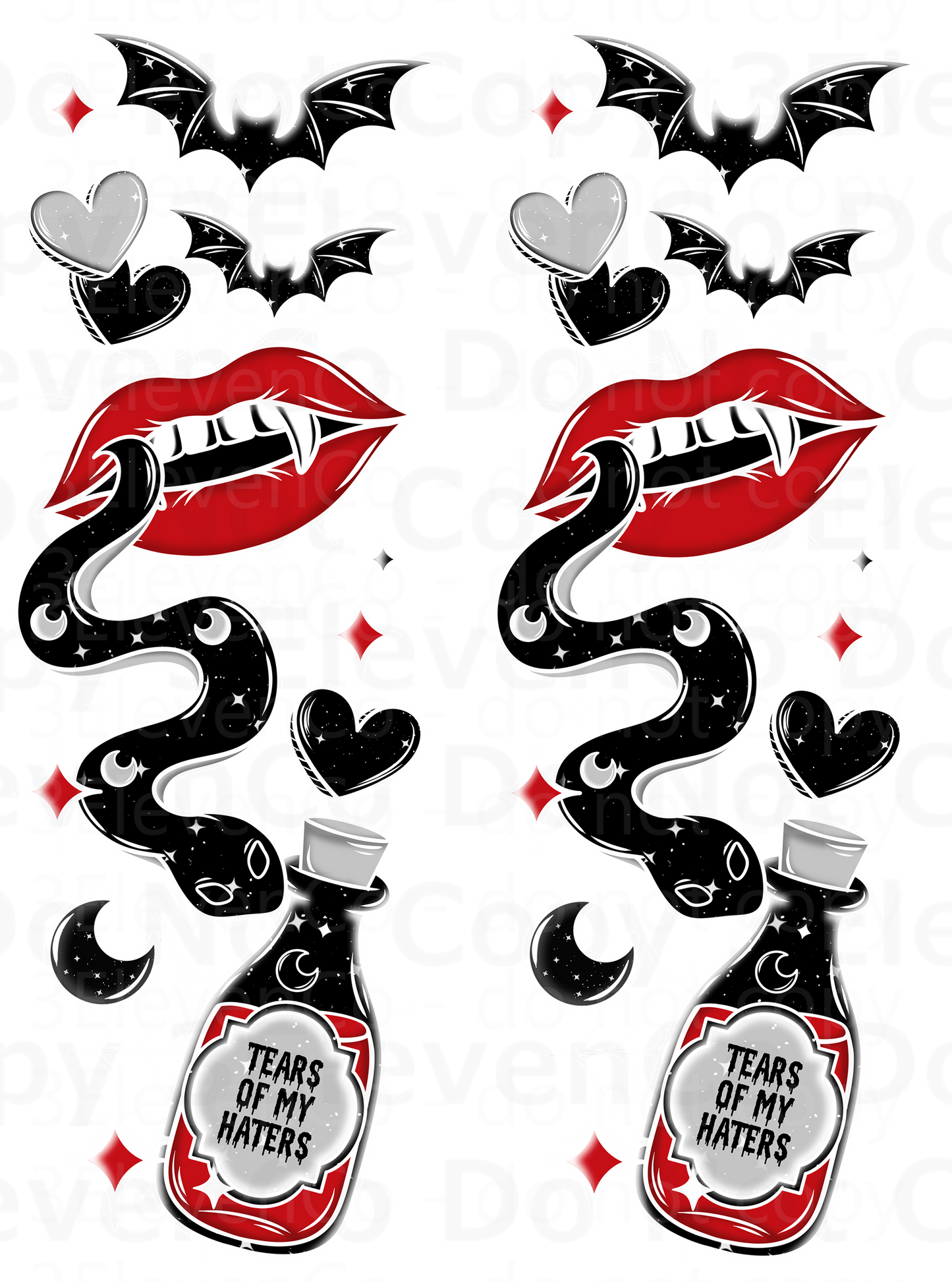 CS 2024 bite me seamless vinyl sheet | decal | vinyl wrap | UV wrap | DTF