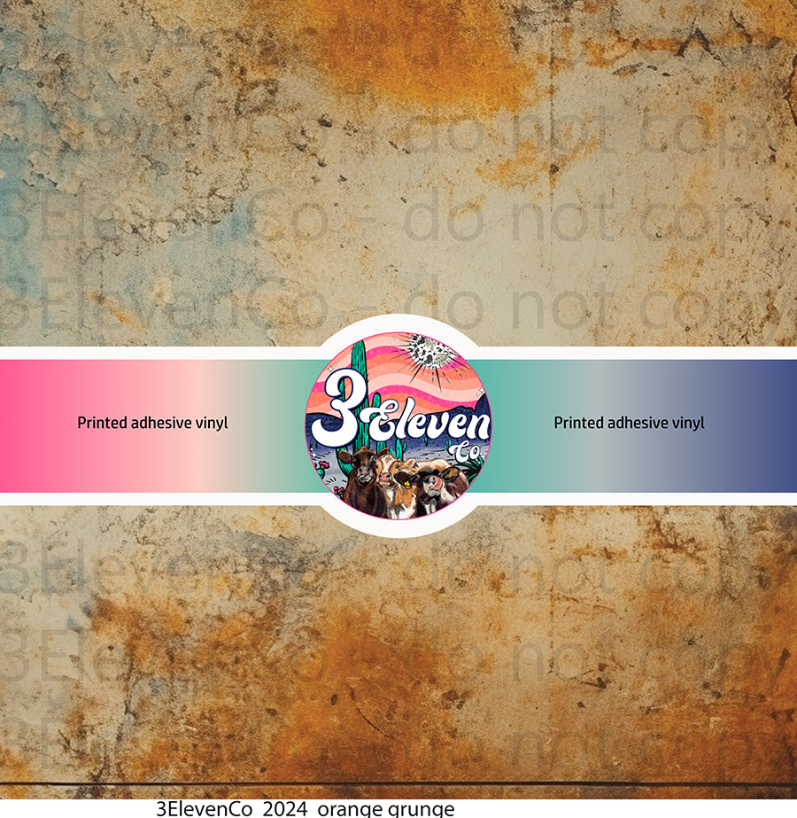 2024 orange grunge vinyl sheet