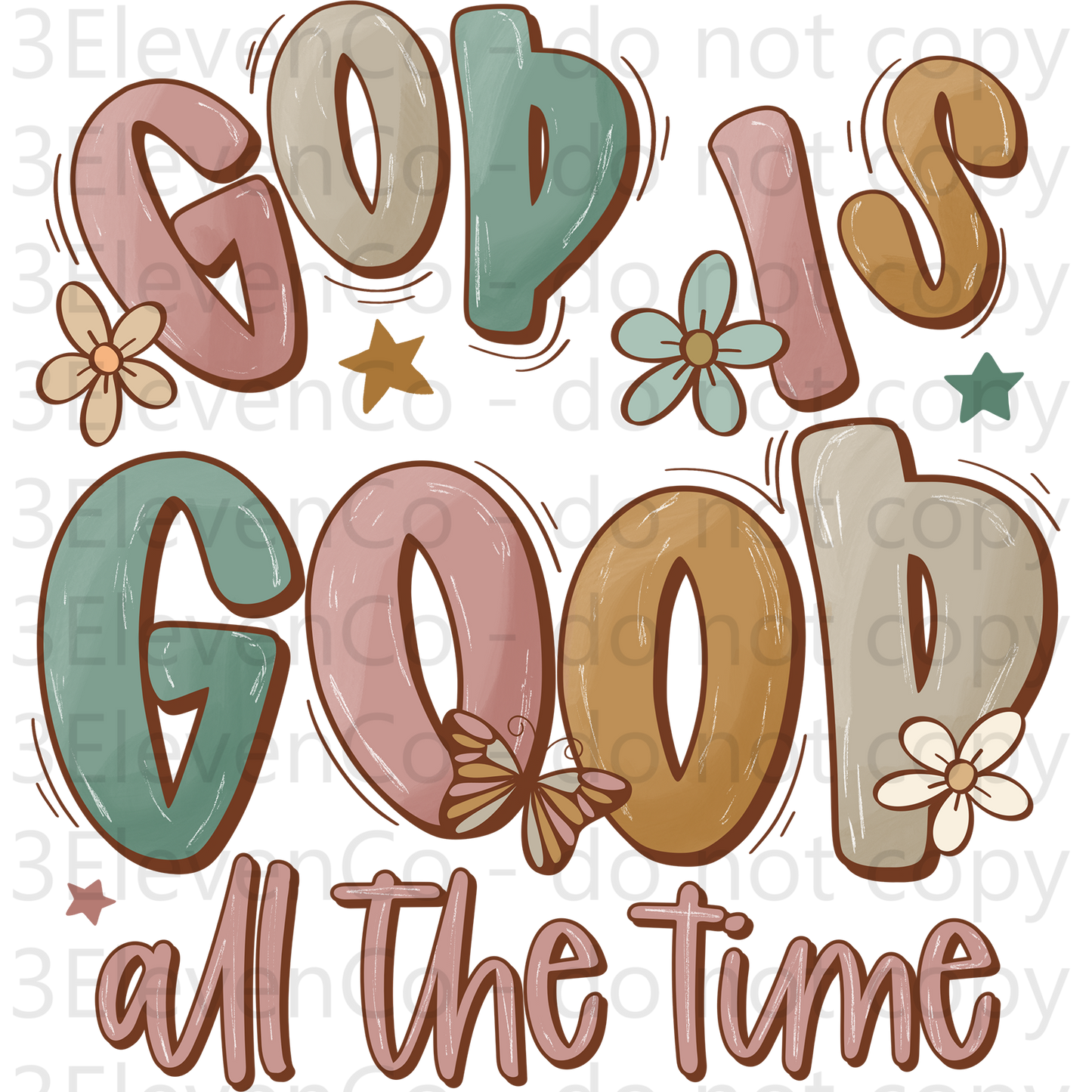 SC 2025 God is good all the time2 UV DTF decal