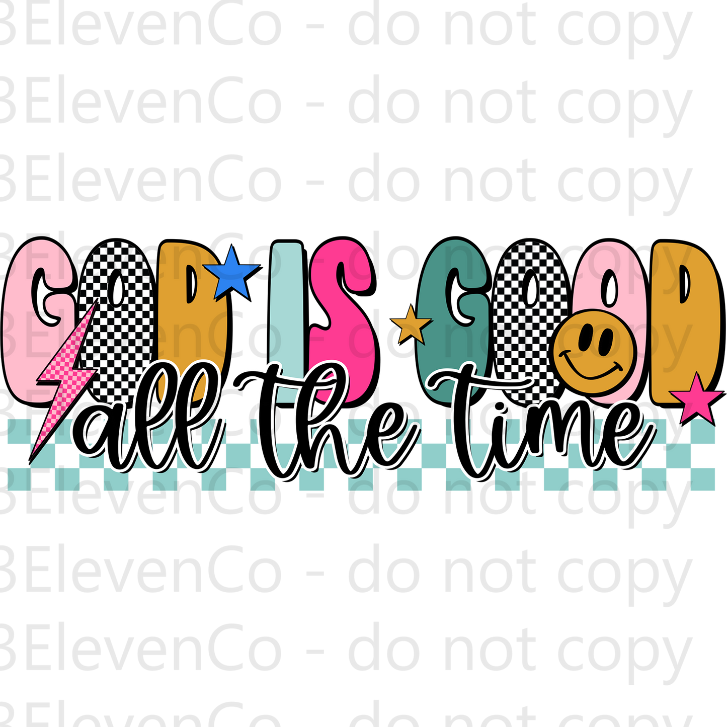 SC 2025 God is good all the time UV DTF decal