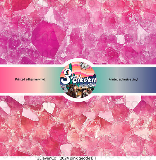 2024 pink geode BH vinyl sheet