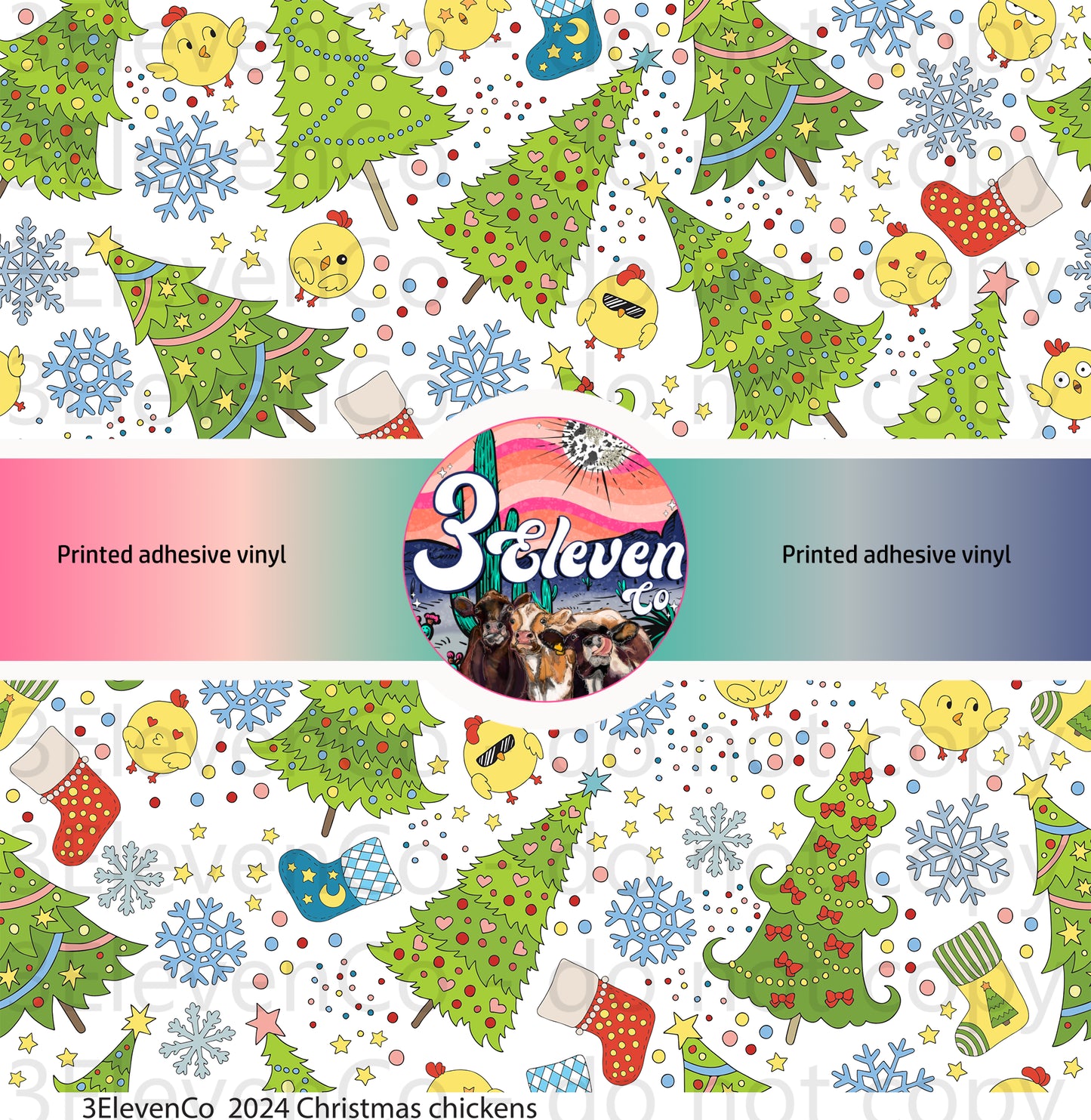 2024 Christmas Chicken vinyl sheet