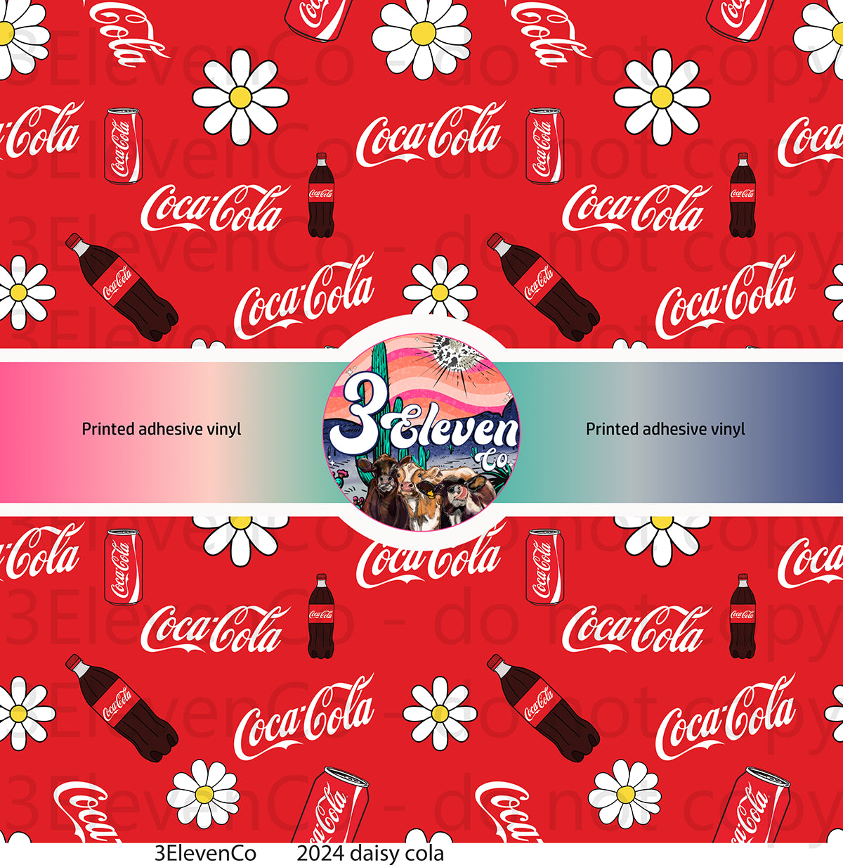 2024 daisy cola vinyl sheet | semi-transparent decal | UV DTF