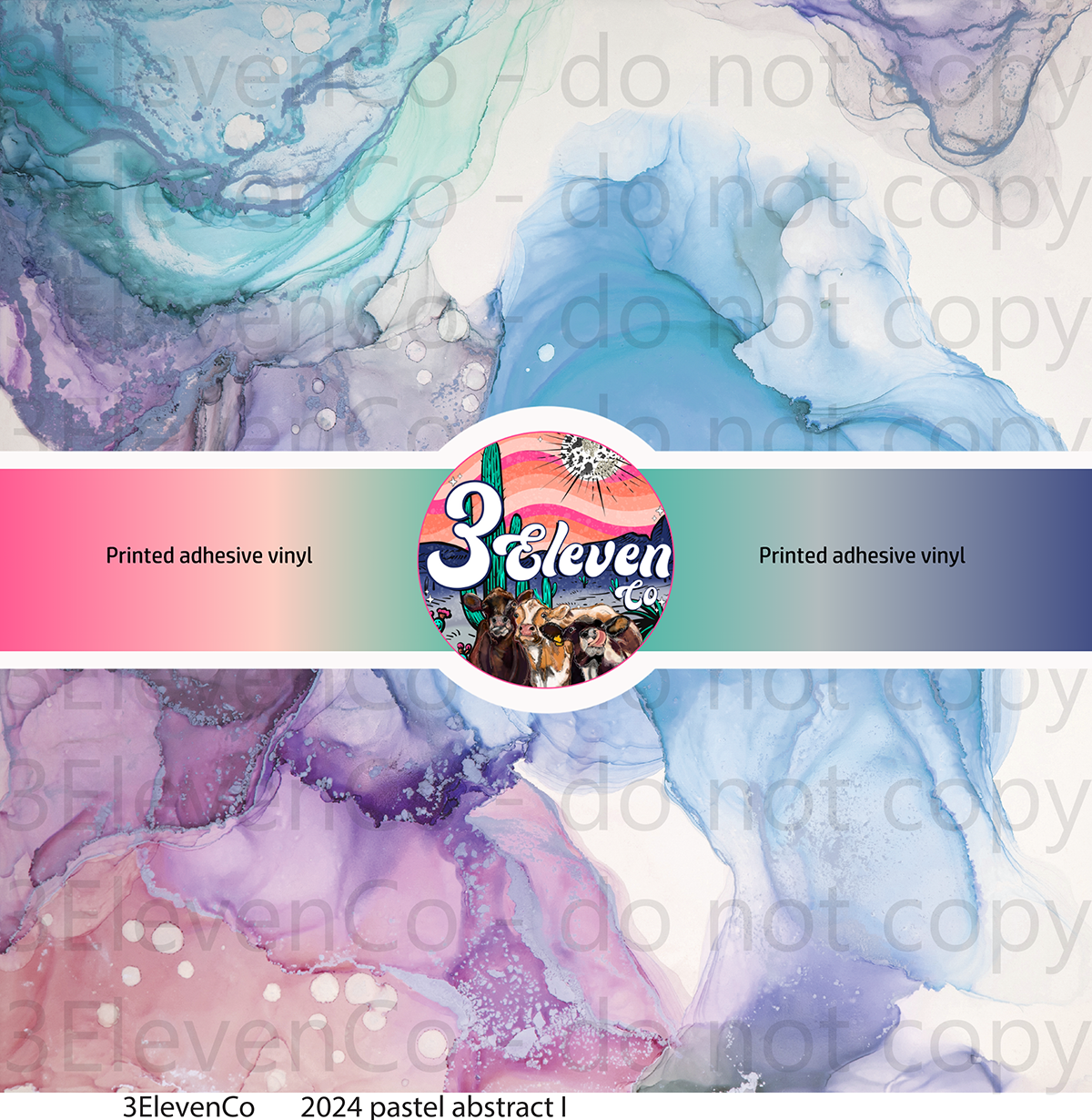 2024 pastel abstract vinyl sheet