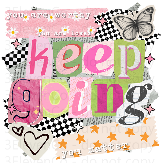 keep going UV DTF decals