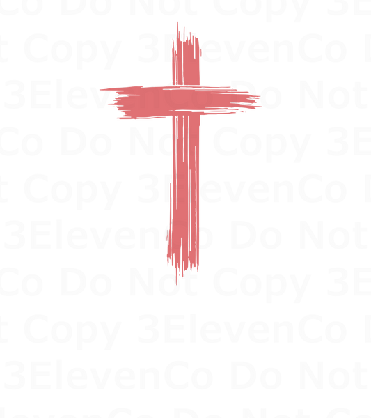 ED 2024 pink cross vinyl decal | UV DTF decal | DTF print