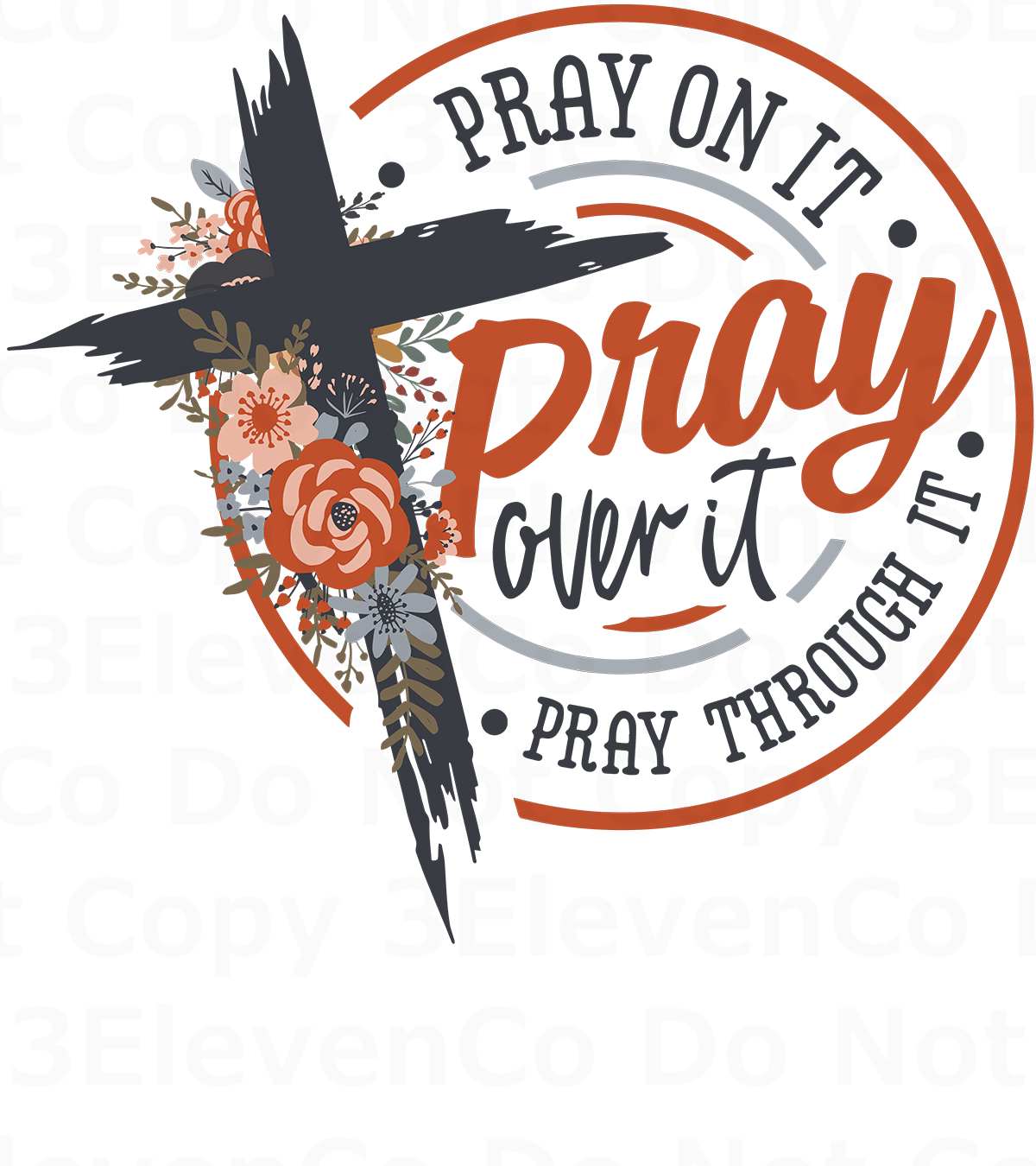 ED 2024 pray on it floral vinyl decal | UV DTF decal | DTF print