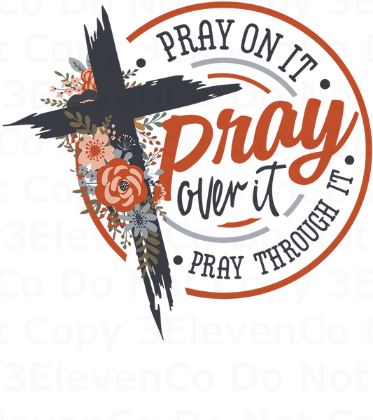 ED 2024 pray on it floral vinyl decal | UV DTF decal | DTF print