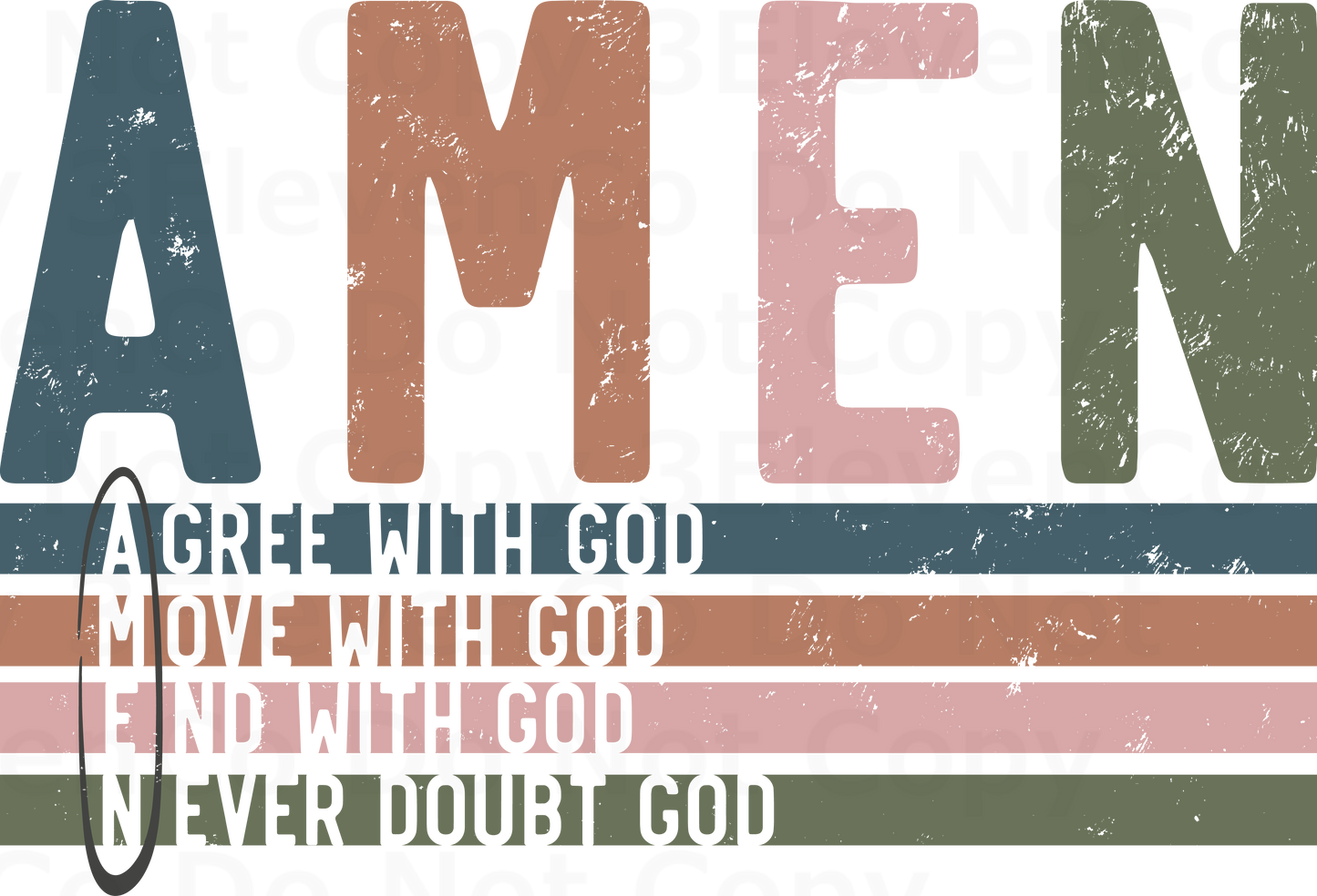 2024 AMEN stripes decal | UV DTF | DTF