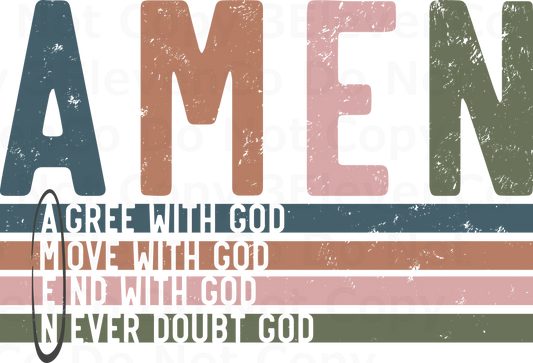 2024 AMEN stripes decal | UV DTF | DTF