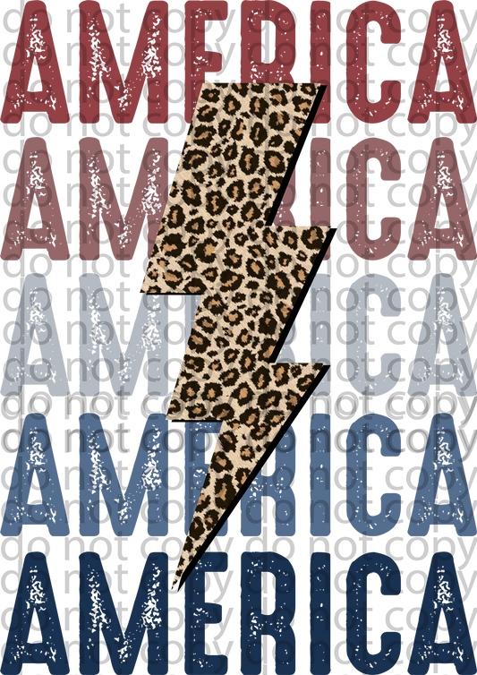 America stacked decal