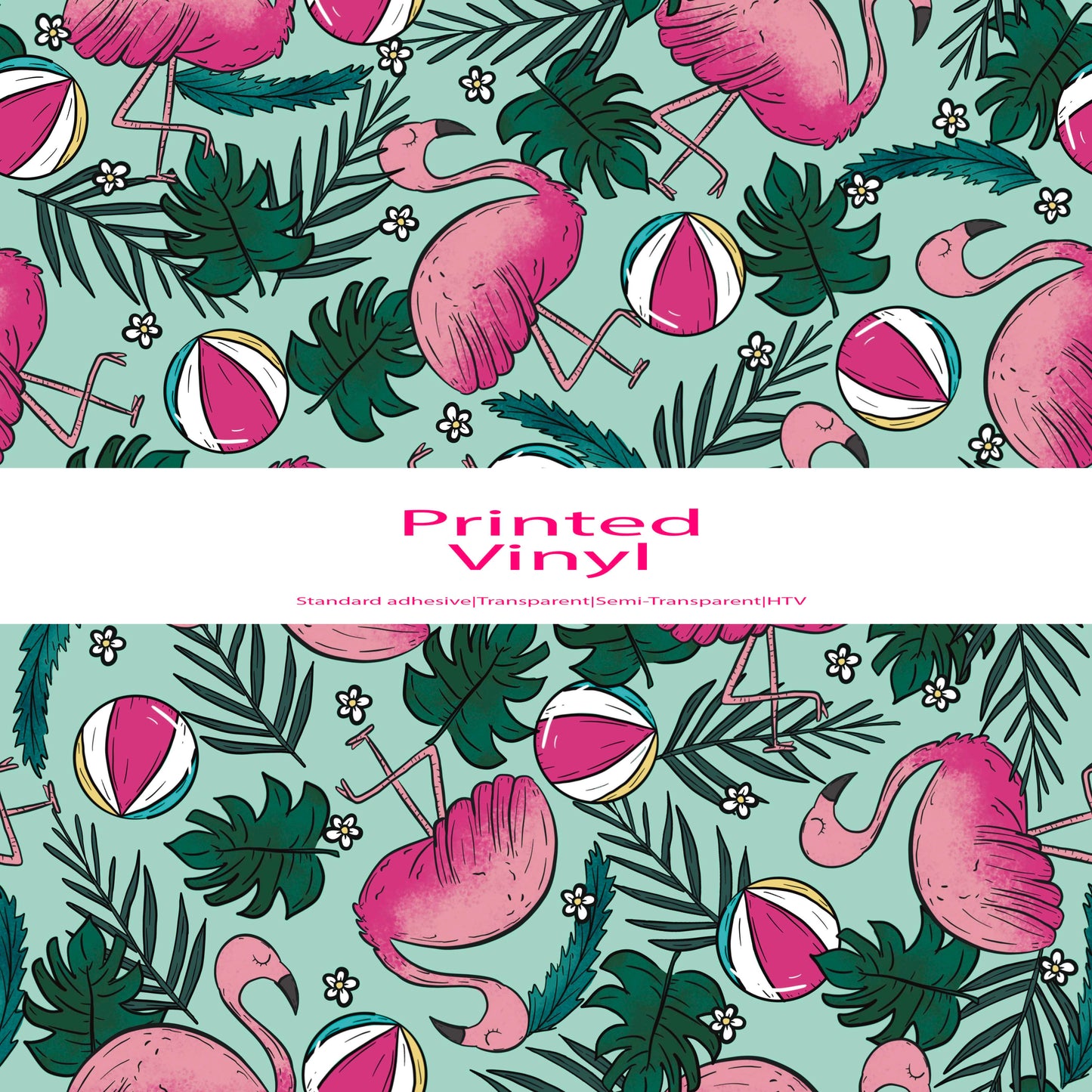 Summer flamingo vinyl sheet