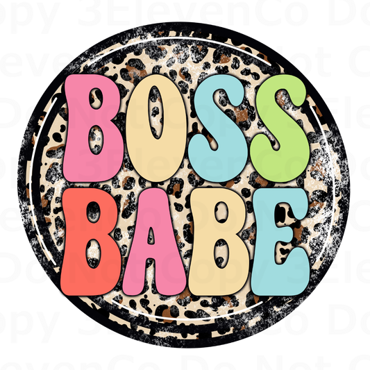 boss babe vinyl decal | UV DTF decal | DTF print