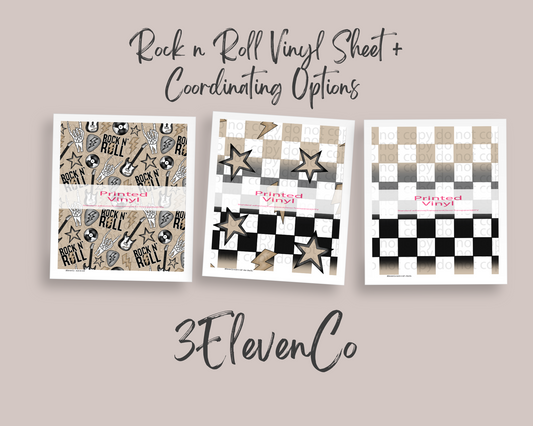 rock n roll seamless + coordinating vinyl sheet | decal | element sheet