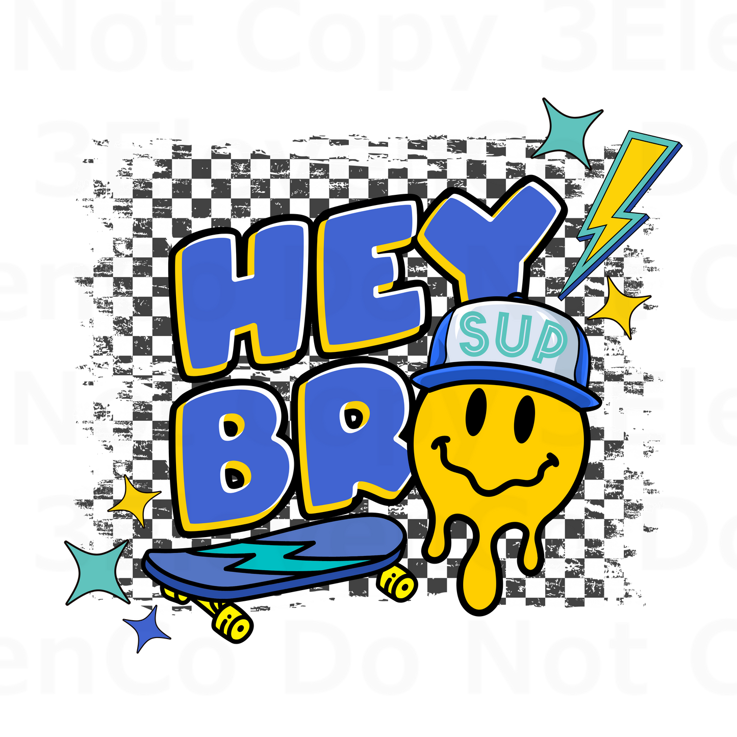 WCD 2024 hey bro vinyl decal | UV decal | DTF print