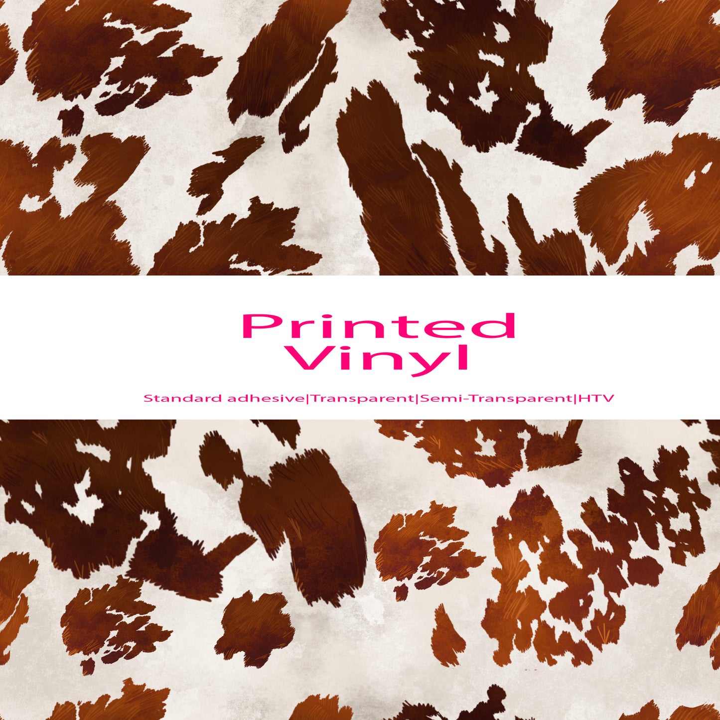 Brown & white cowhide vinyl sheet