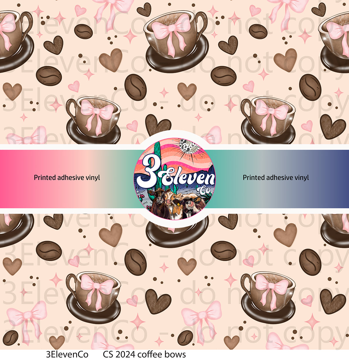 CS 2024 coffee bows vinyl sheet (dec)