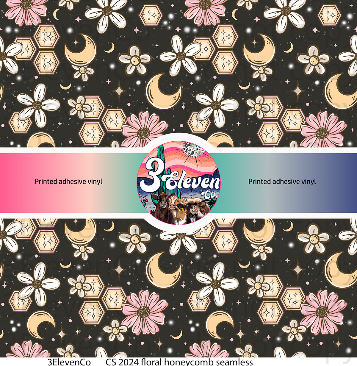 CS 2024 floral honeycomb seamless vinyl sheet (dec)