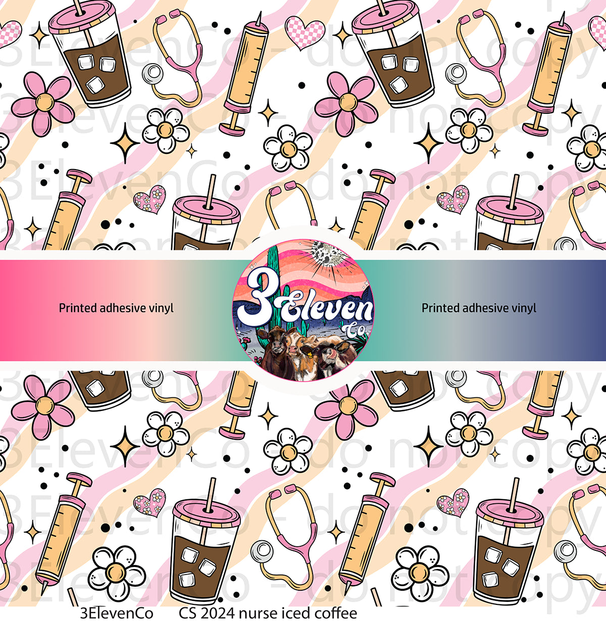 CS 2024 nurse iced coffee vinyl sheet (dec)