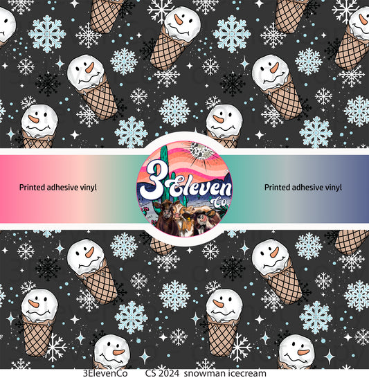 CS 2024 snowman ice cream seamless vinyl sheet (nov)