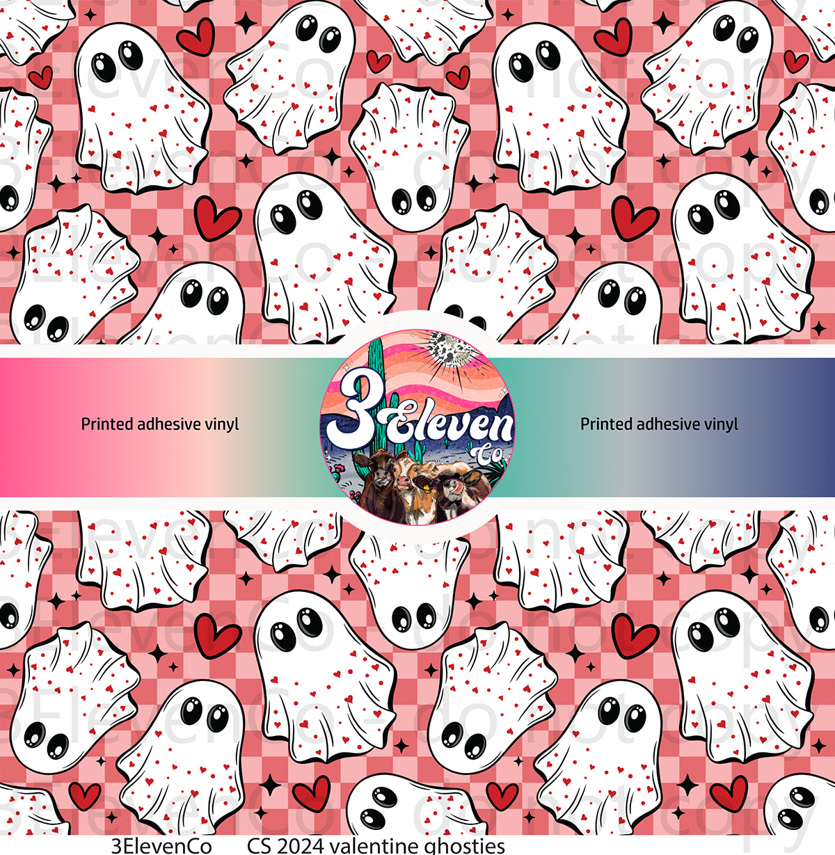 CS 2024 valentine ghosties seamless vinyl sheet