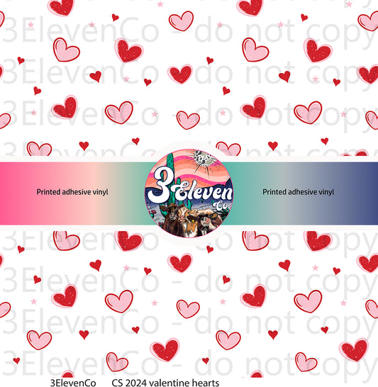 CS 2024 valentine hearts seamless vinyl sheet