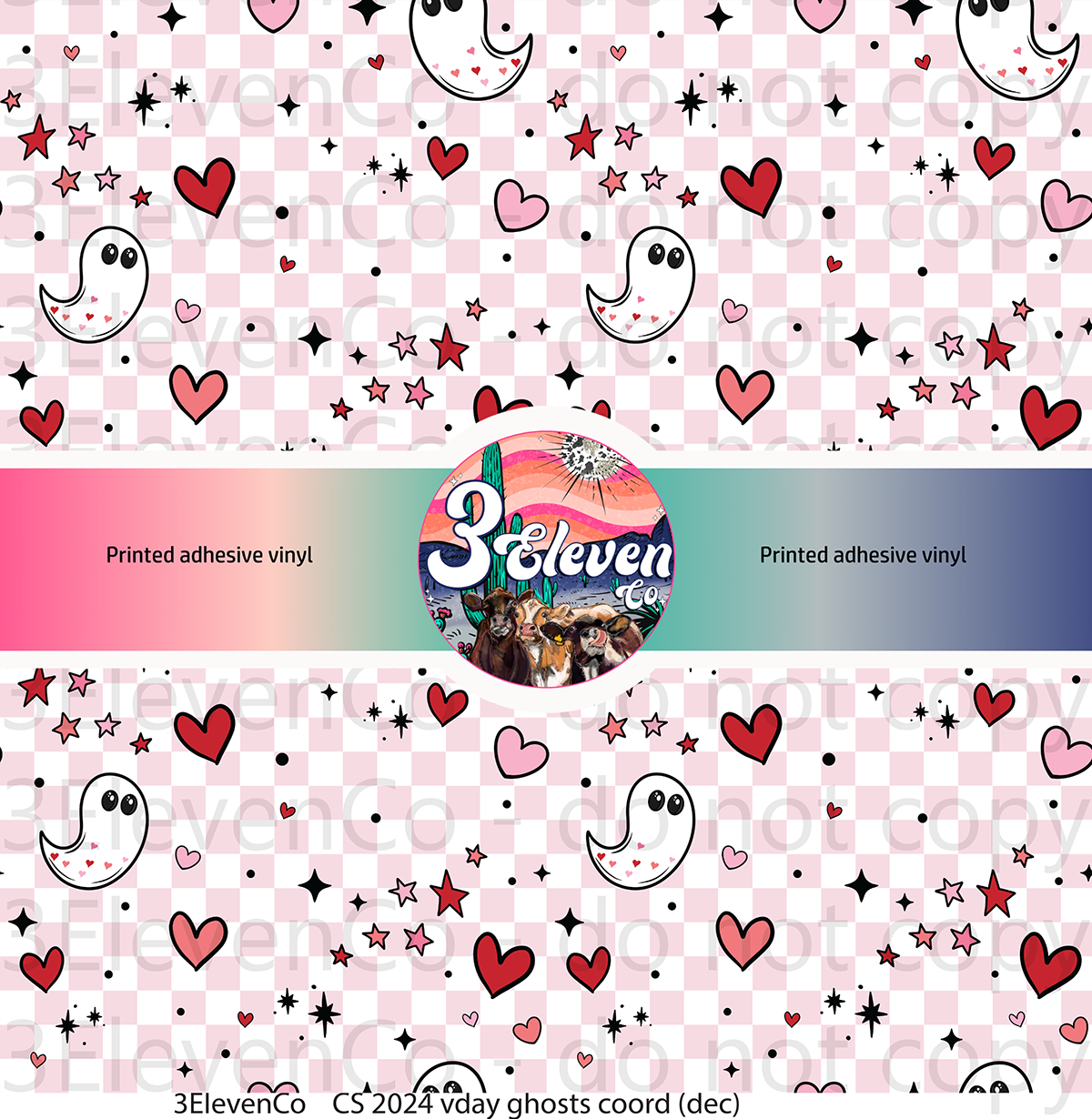 CS 2024 vday ghosties main or coord vinyl sheet