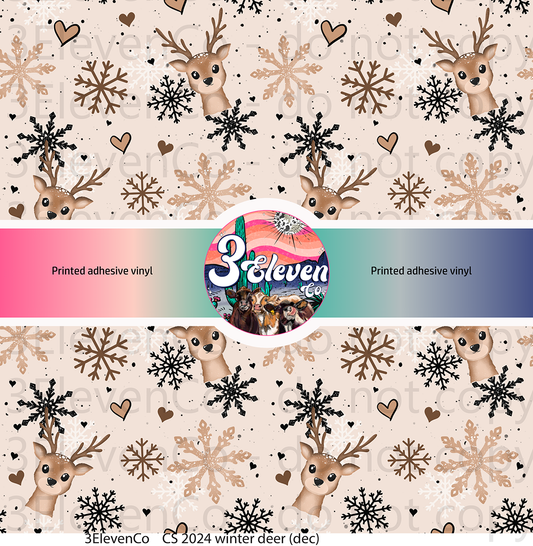 CS 2024 winter deer vinyl sheet (dec)