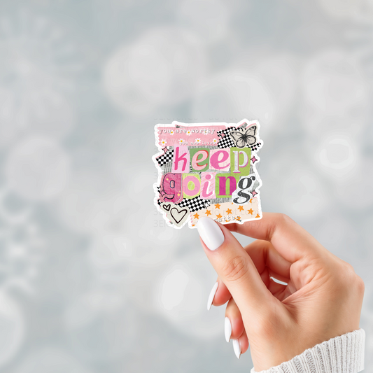 keep going vinyl sticker