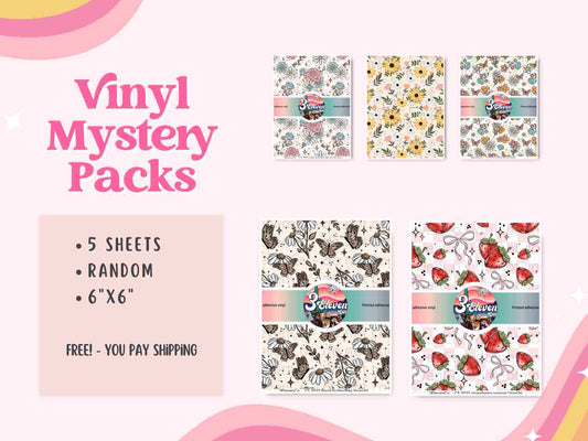 FREE 6"x6" vinyl sheets - PACK OF 5 MISC | PAY SHIPPING ONLY |