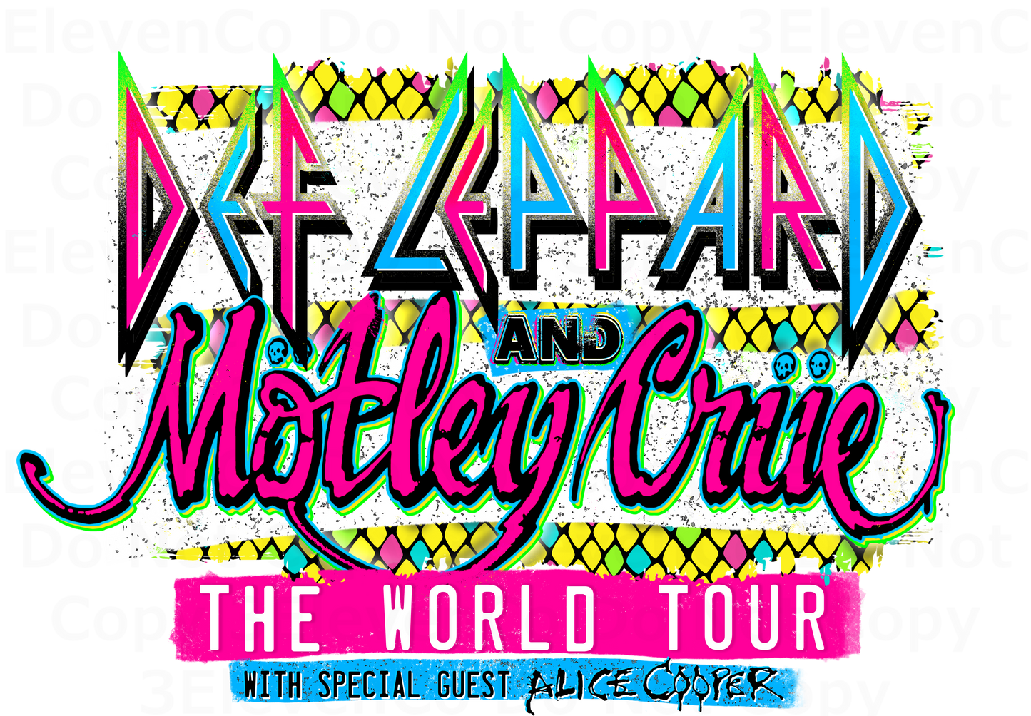 KD 2024 def leppard mo crew world tour vinyl decal | UV DTF decal | DTF print