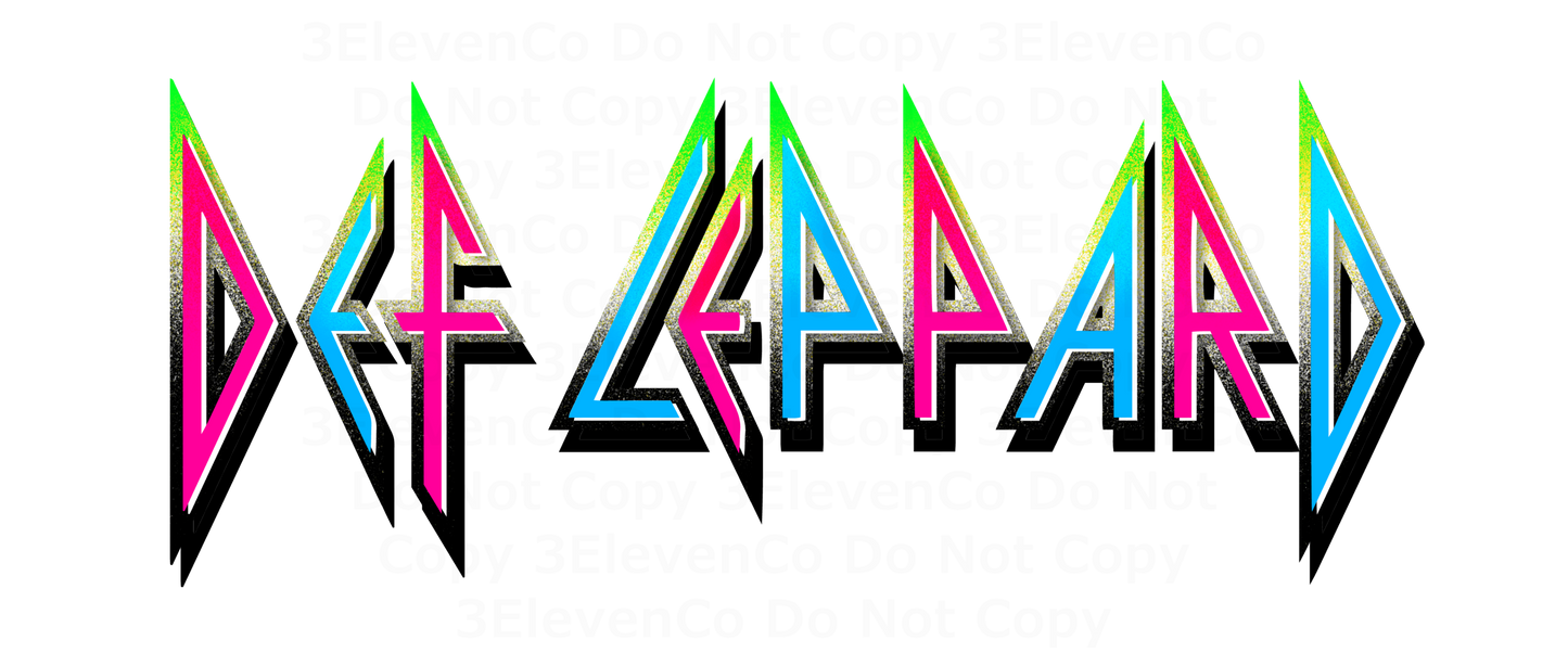 KD 2024 def leppard mo crew world tour vinyl decal | UV DTF decal | DTF print