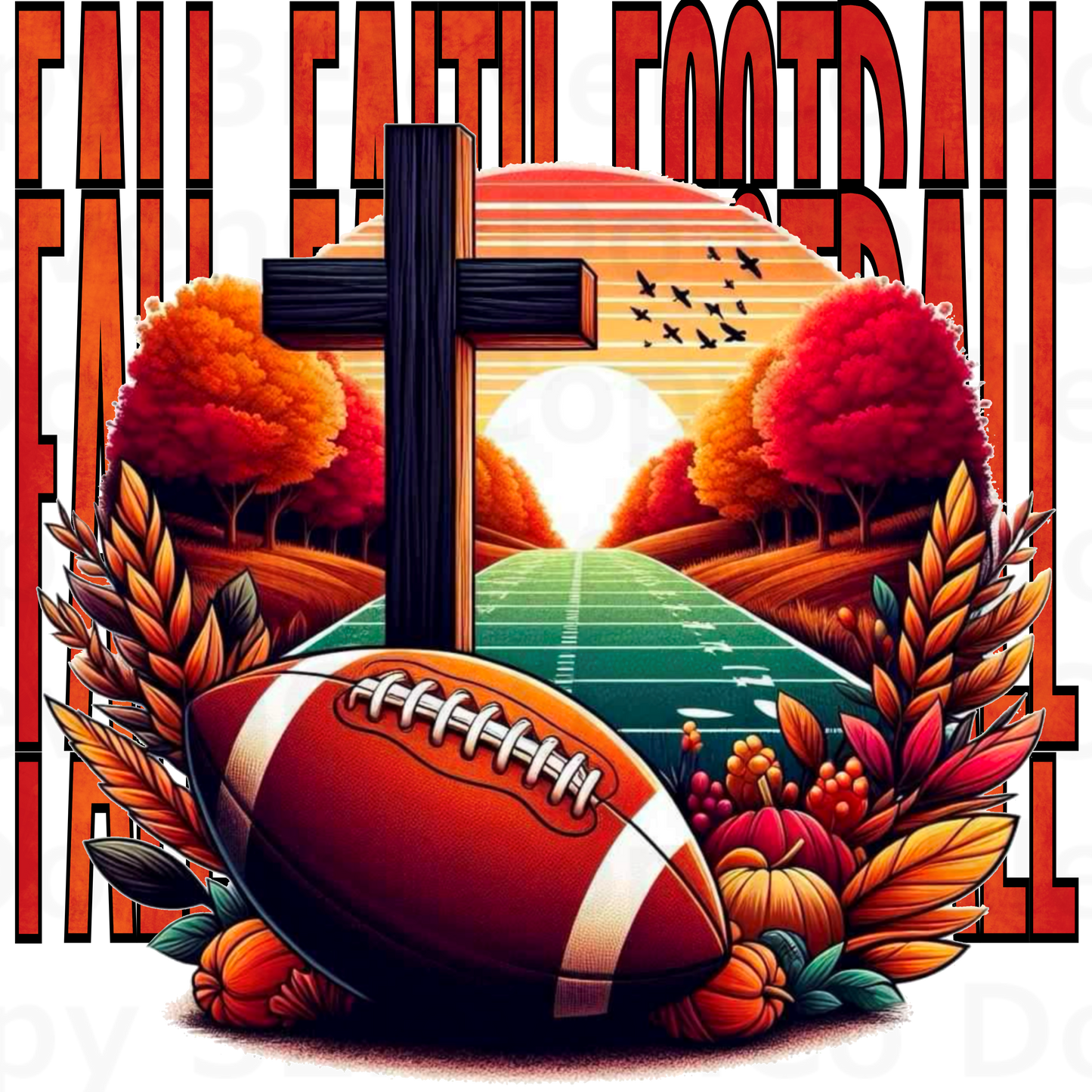 2024 fall faith football decal | UV DTF | DTF