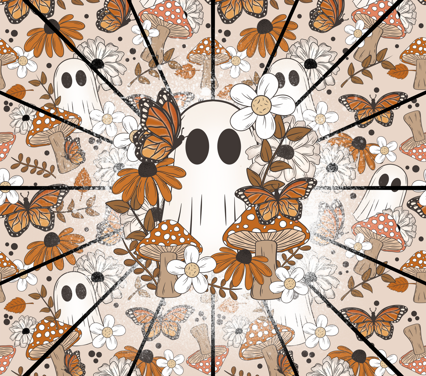 CS 2024 fall ghosts seamless vinyl sheet | decal | UV DTF decal | UV cup wrap