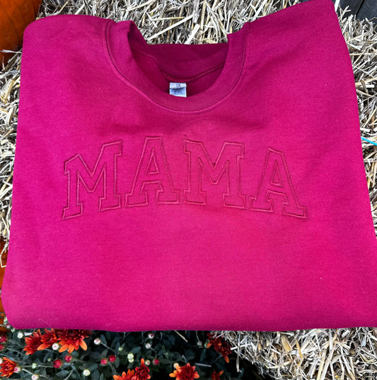 Mama embroidered tee or sweatshirt