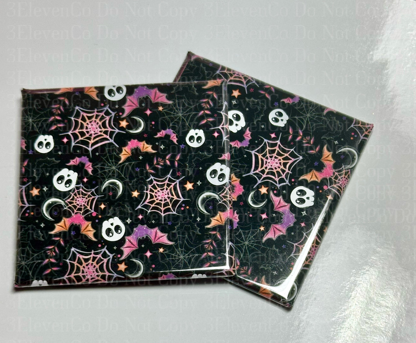 Colorful spooky magnets or notebook