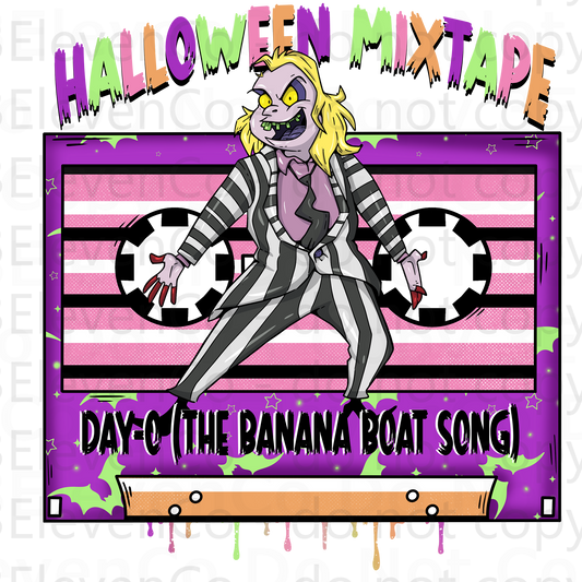 VDS 2024 Halloween mixtape vinyl decal | UV DTF decal | DTF print