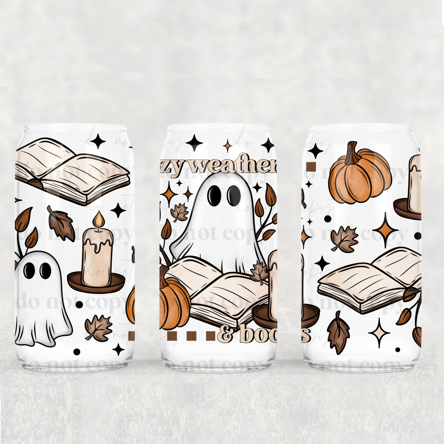 CS 2024 cozy weather & books seamless vinyl sheet | decal | vinyl wrap | UV wrap | DTF