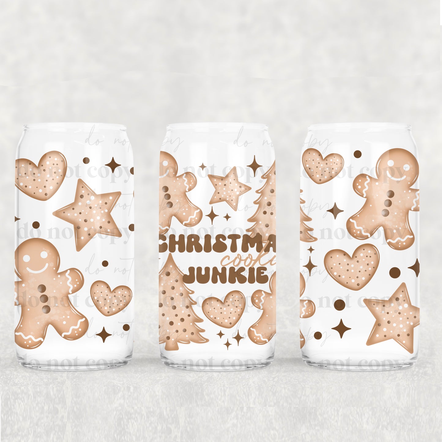 CS 2024 Christmas cookie junkie vinyl sheet | decal | UV wrap | DTF sept