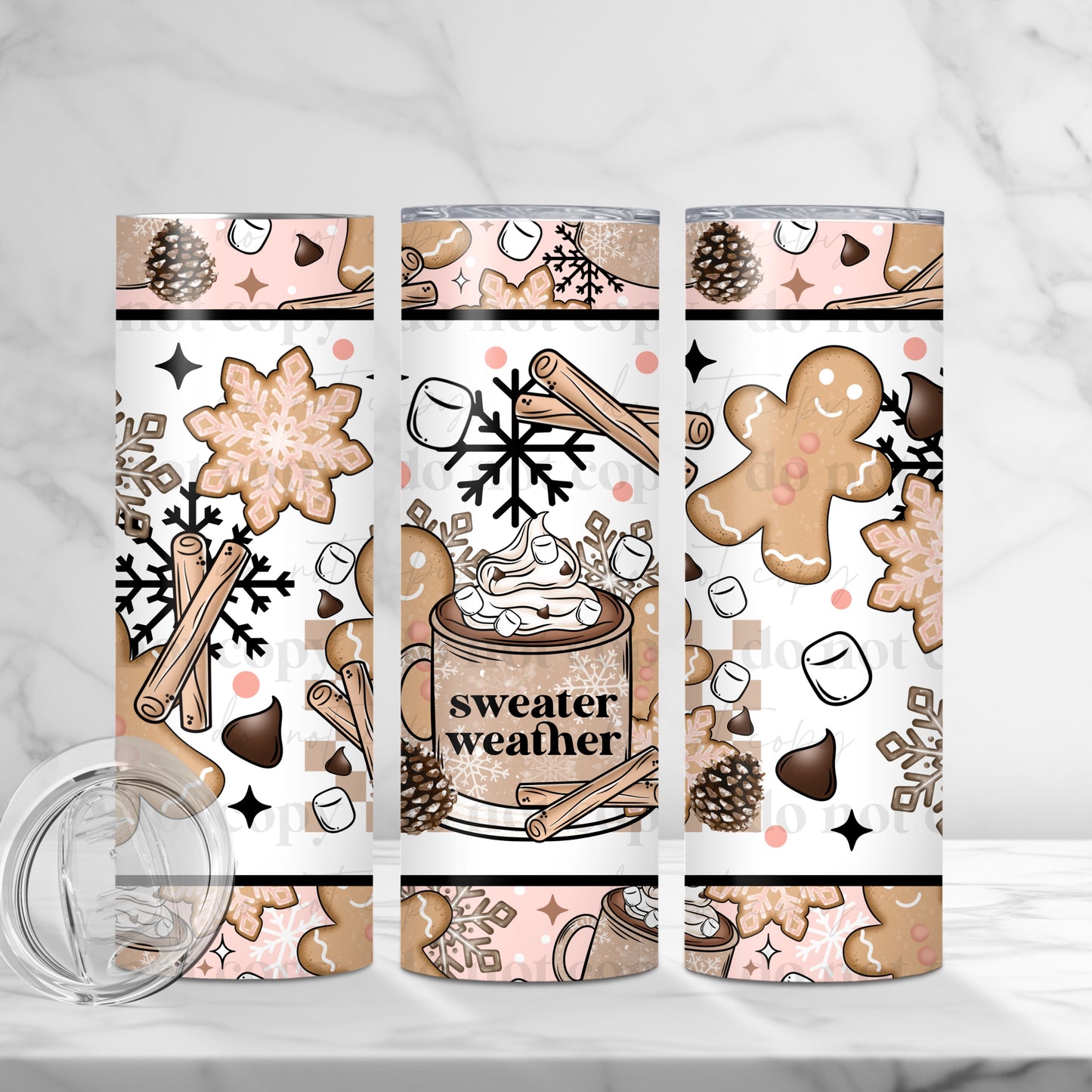 CS 2024 sweater weather gingerbread vinyl sheet | decal | UV wrap | vinyl wrap | DTF (oct15)