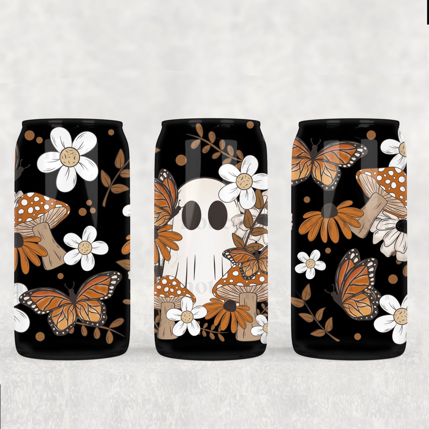 CS 2024 fall ghosts seamless vinyl sheet | decal | UV DTF decal | UV cup wrap