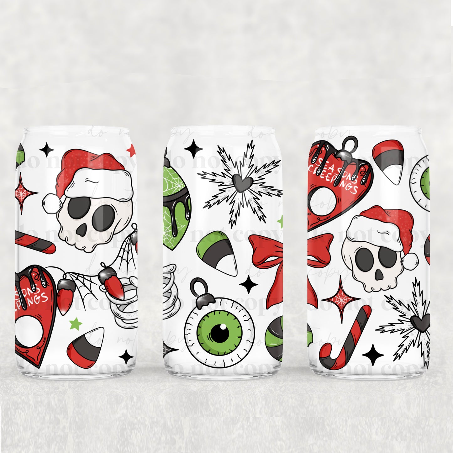 CS 2024 creepy Christmas vinyl sheet | decal | UV wrap | vinyl wrap | DTF print