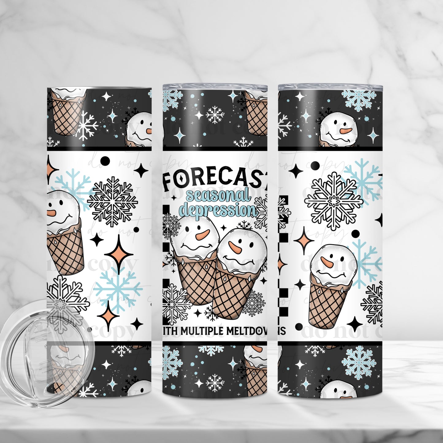 cs 2024 snowman ice cream 20 oz vinyl tumbler wrap (nov)