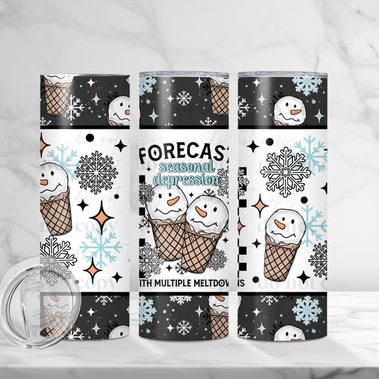 cs 2024 snowman ice cream 20 oz vinyl tumbler wrap (nov)