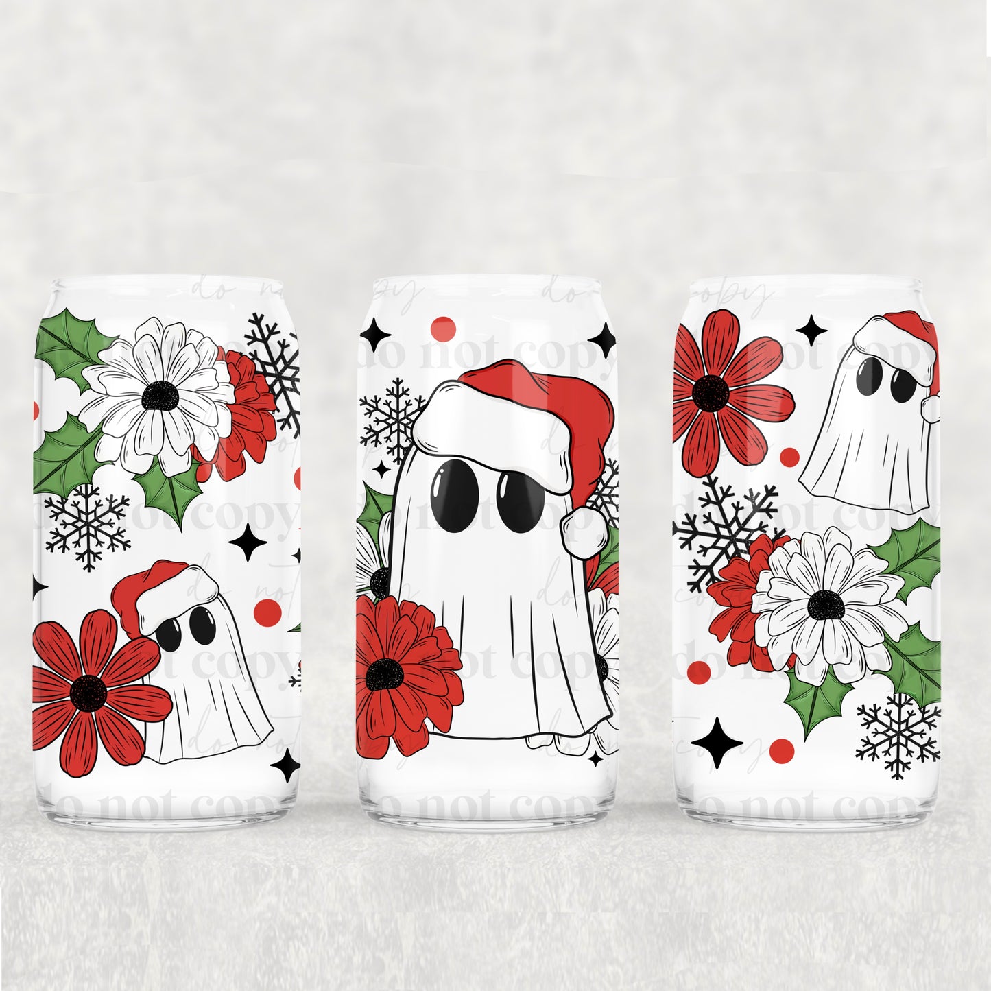 CS 2024 Christmas ghost decal | UV DTF | DTF