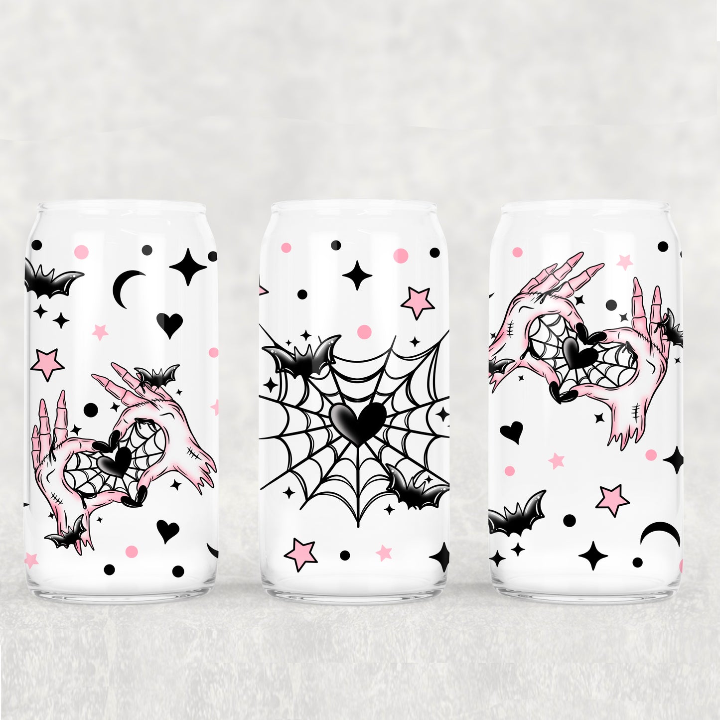 CS 2024 witch skellie hand hearts seamless vinyl sheet | decal | UV DTF decal | UV cup wrap | vinyl wrap