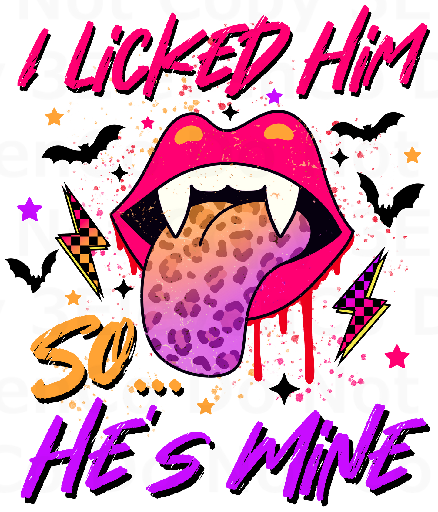 AZ I licked him so he's mine vinyl decal | UV DTF decal | DTF print