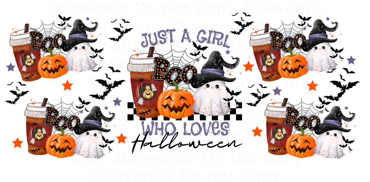 SBB 2024 just a girl who loves Halloween vinyl sheet | decal | UV wrap | DTF print